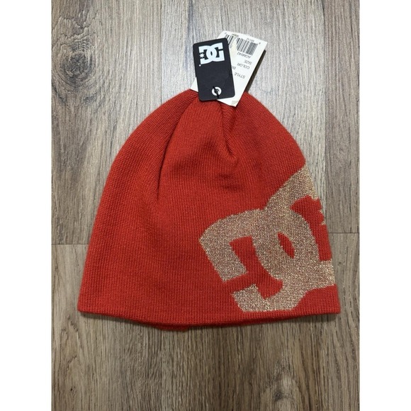 DC Other - Y2K DC Shoes Red And Gold Big Logo Beanie Hat